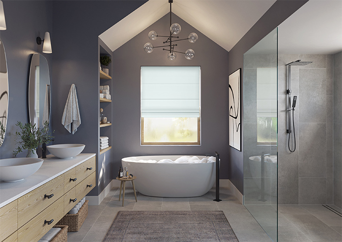 Kyoto Faux Silk, Mist Grey - Roman Blind - Image 8